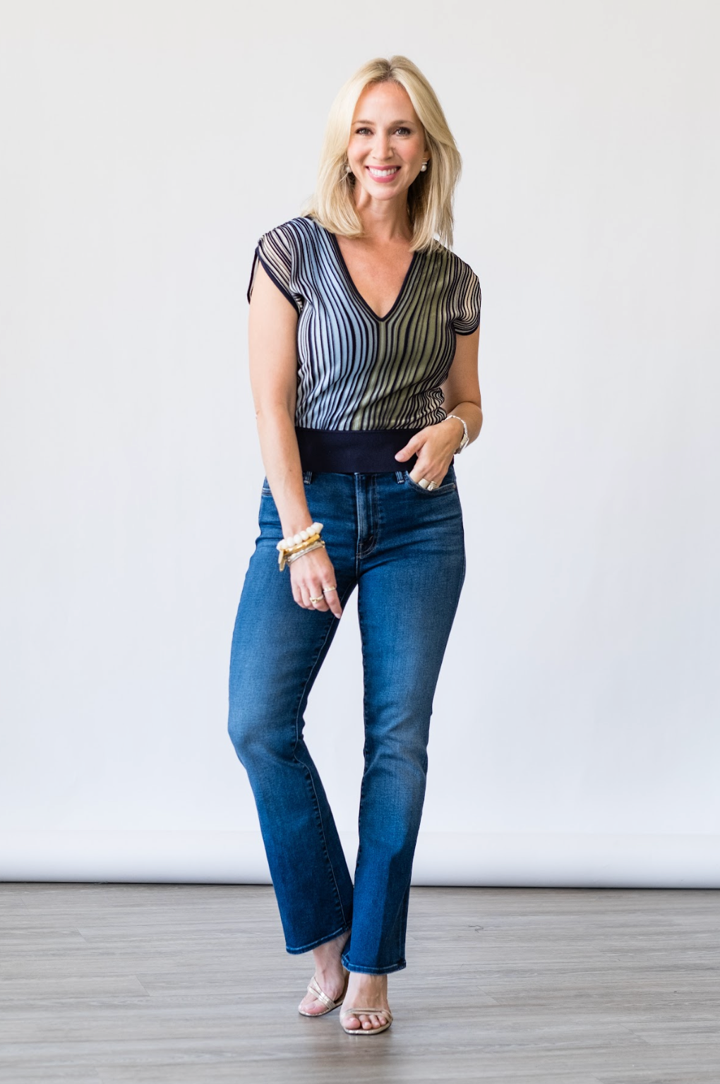 Vanessa Top in Ombre Stripe - Lukka Boutique