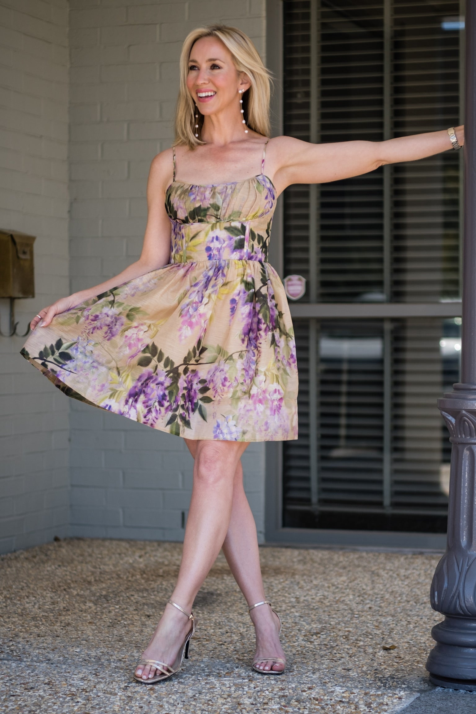 Alba Mini Dress in Wisteria Ginger Root - Lukka Boutique