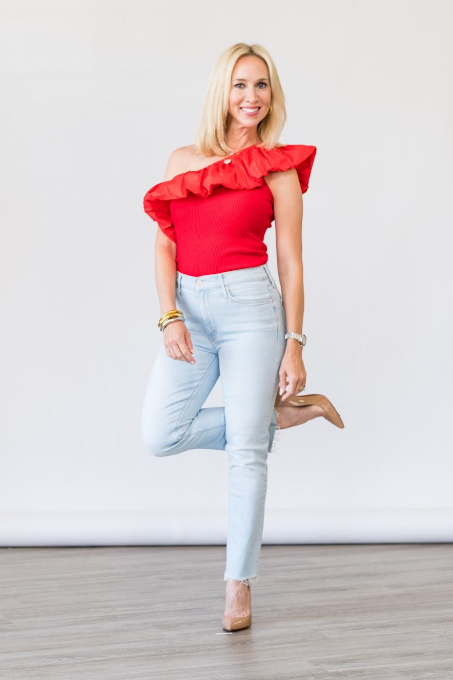 The Mid Rise Dazzler Crop Fray in Ahead Of Its Time - Lukka Boutique
