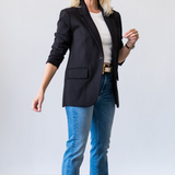 Jaime One Button Blazer in Black - Lukka Boutique