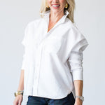 Continuous Button-Up Shirt in White Superluxe - Lukka Boutique