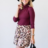 Aja Turtleneck in Dark Port - Lukka Boutique
