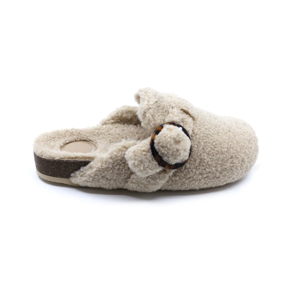 Cimba Sherpa Clog in Cream - Lukka Boutique