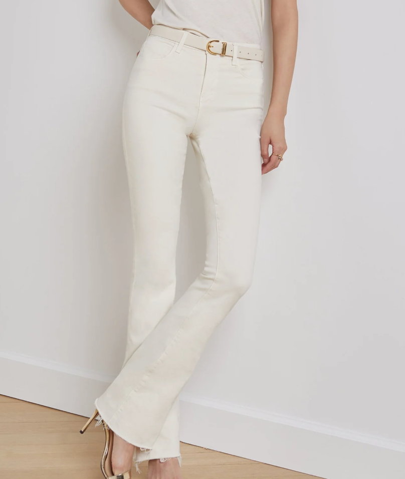 Ruth High Rise Straight Jean in Vintage White - Lukka Boutique