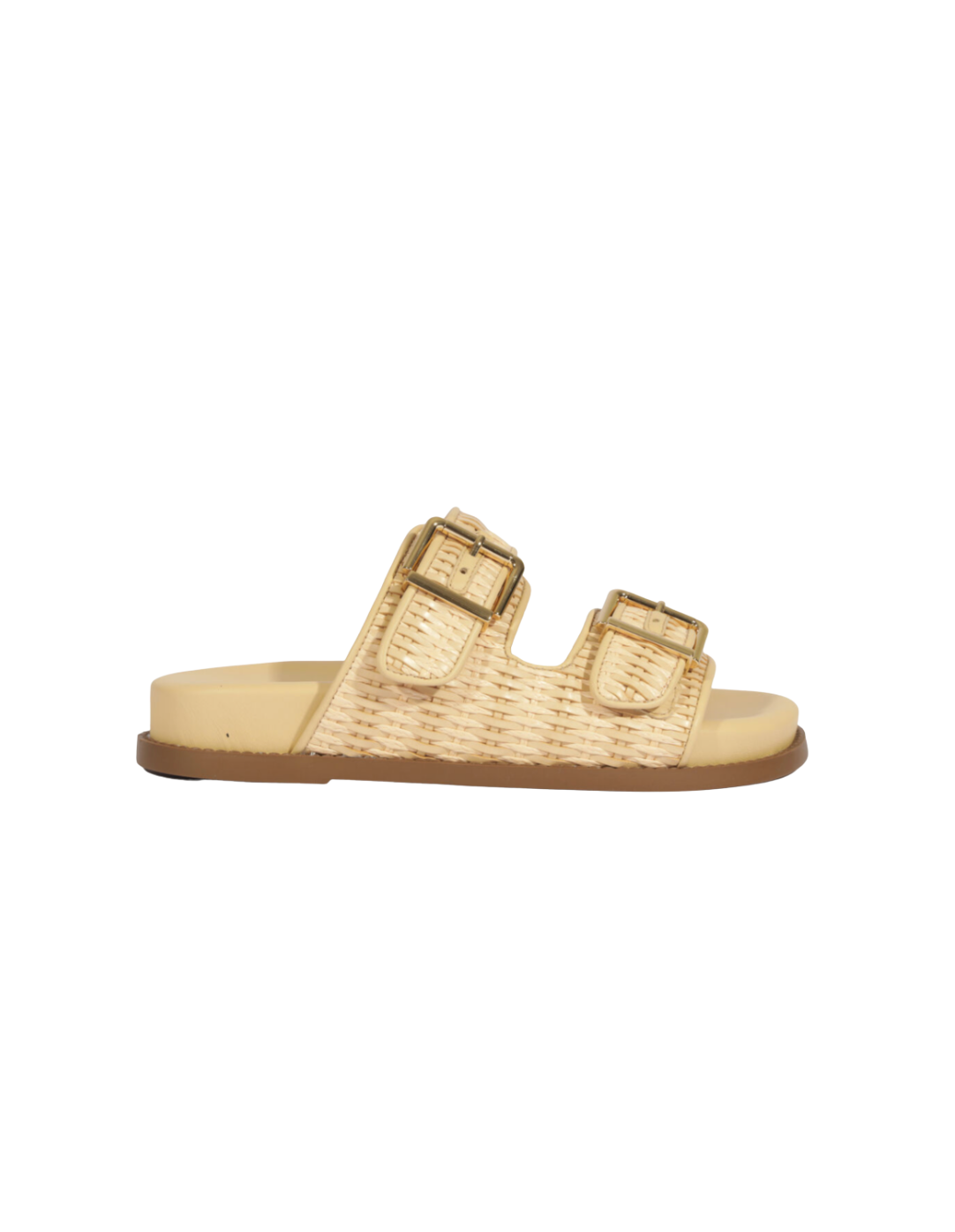 Naomi Flat Sandal in Natural - Lukka Boutique