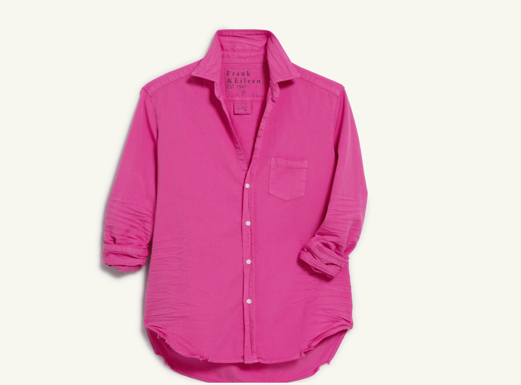 Eileen Relaxed Button-Up Shirt in Hot Pink - Lukka Boutique
