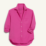 Eileen Relaxed Button-Up Shirt in Hot Pink - Lukka Boutique