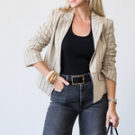 Rose Dickey Blazer in Khaki - Lukka Boutique
