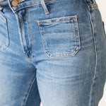 Patch Pocket Mid Rise Maven Ankle in Avant Gardener - Lukka Boutique