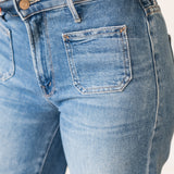 Patch Pocket Mid Rise Maven Ankle in Avant Gardener - Lukka Boutique