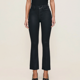 Bridget Boot Cut High Rise Coated Jean in Black - Lukka Boutique