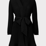 Liv Solid Pleat Dress in Black - Lukka Boutique
