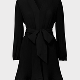 Liv Solid Pleat Dress in Black - Lukka Boutique