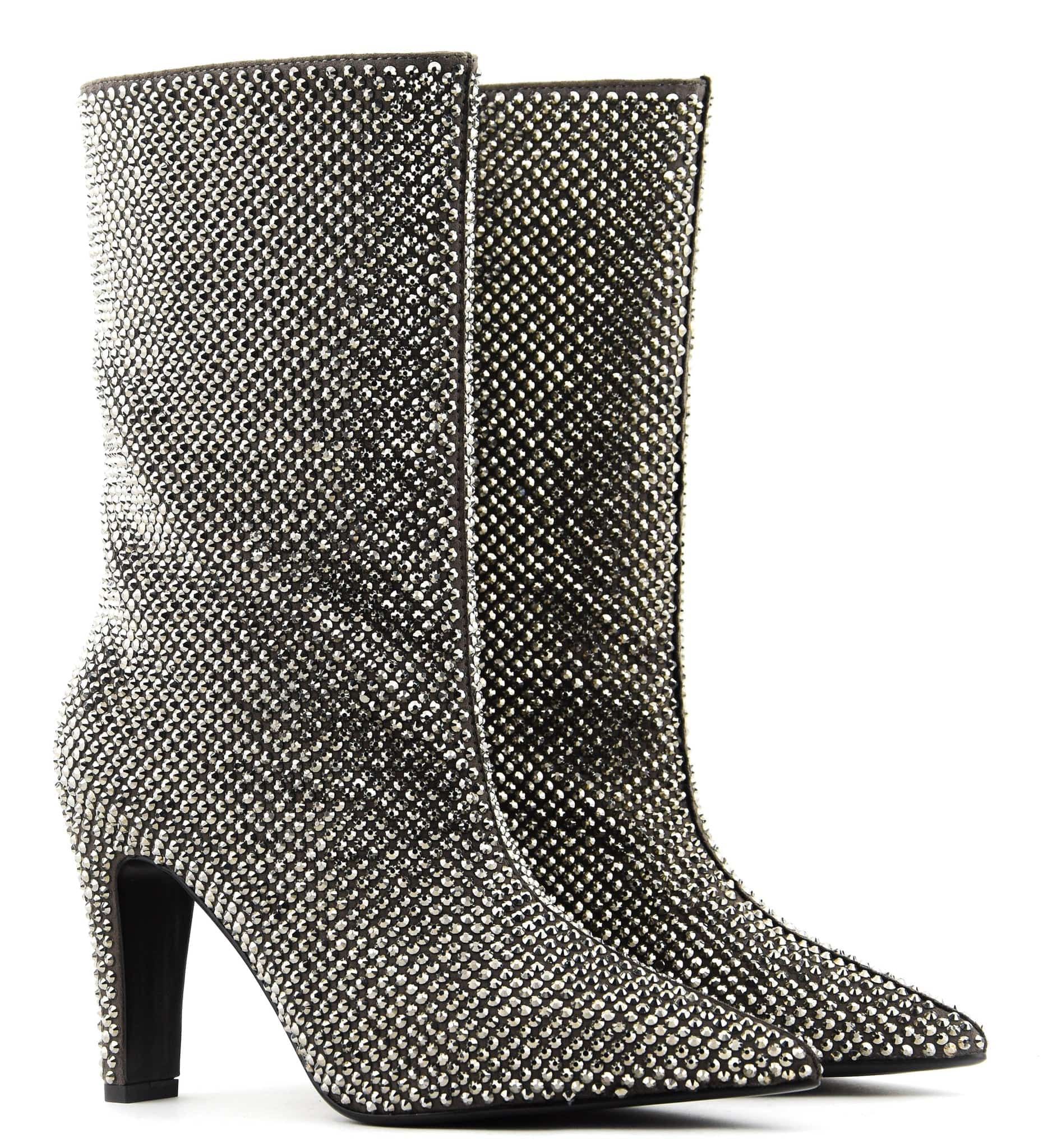 Phoebe Glitter Botines in Gunmetal - Lukka Boutique