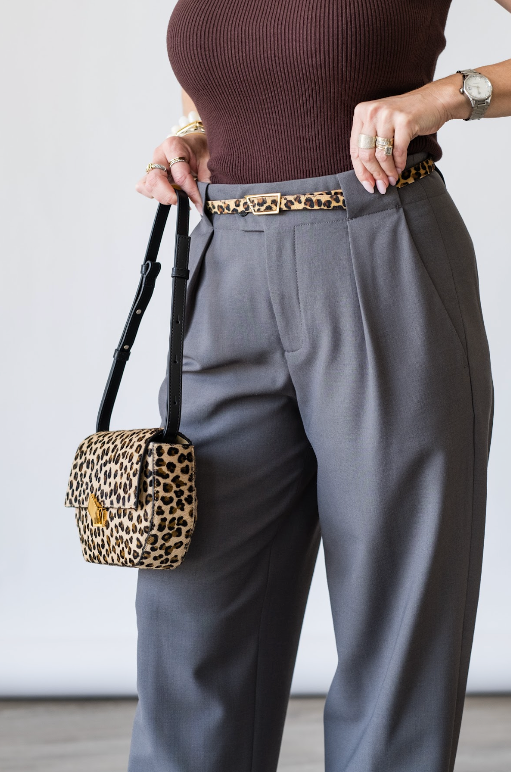 Skinny Cowhide Belt in Urban Beige - Lukka Boutique
