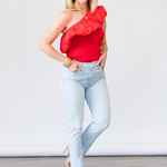 The Mid Rise Dazzler Crop Fray in Ahead Of Its Time - Lukka Boutique