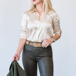 Dani 3/4 Blouse in Champagne - Lukka Boutique