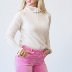 Marl Drawstring Hi Neck Sweater - Lukka Boutique