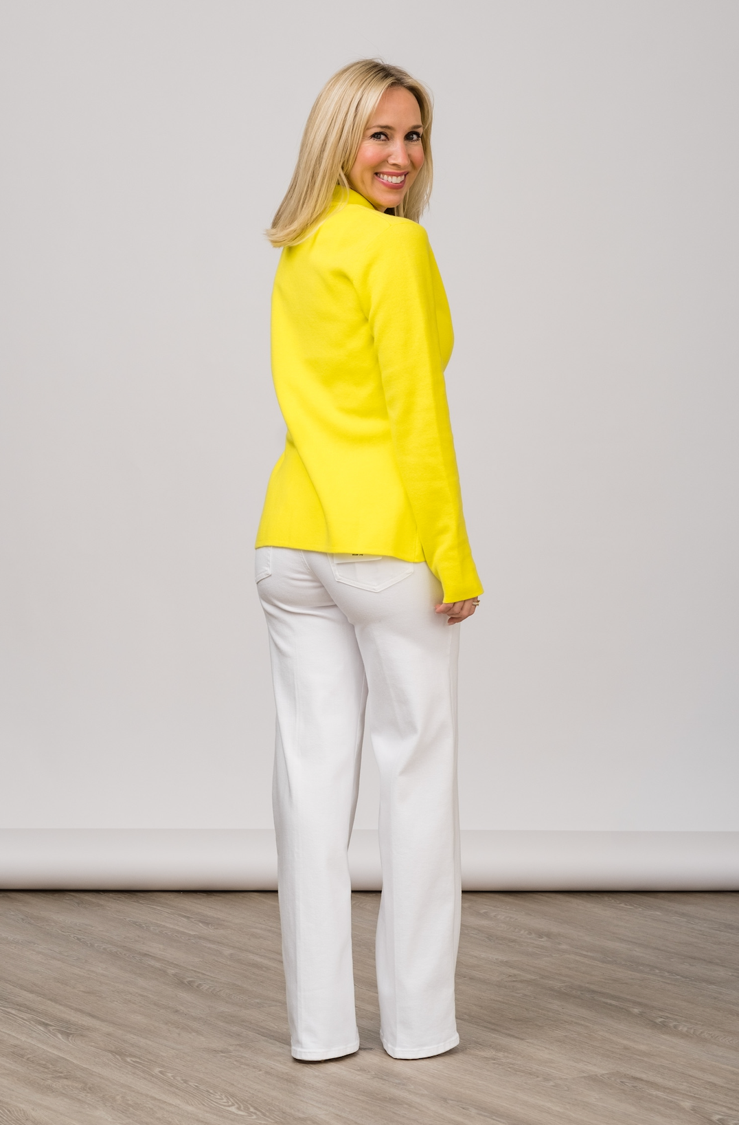 Knit Blazer in Lemon - Lukka Boutique