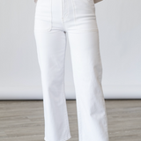 The Modern Pocket Wide Pant in White - Lukka Boutique