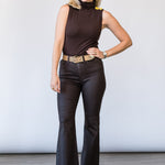 Ceci Sleeveless Turtleneck in Coffee Bean - Lukka Boutique