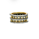 Two Tone 5-stack Ring - Lukka Boutique