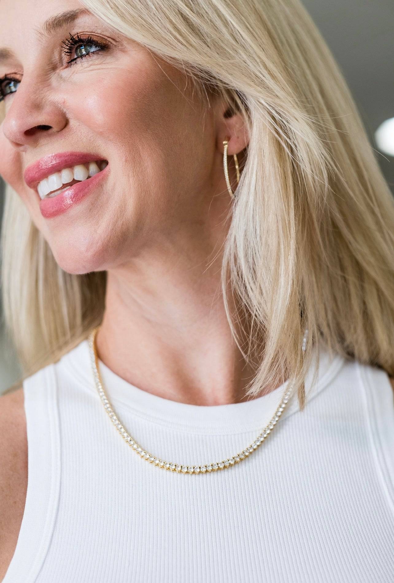 3mm CZ Tennis Necklace - Lukka Boutique