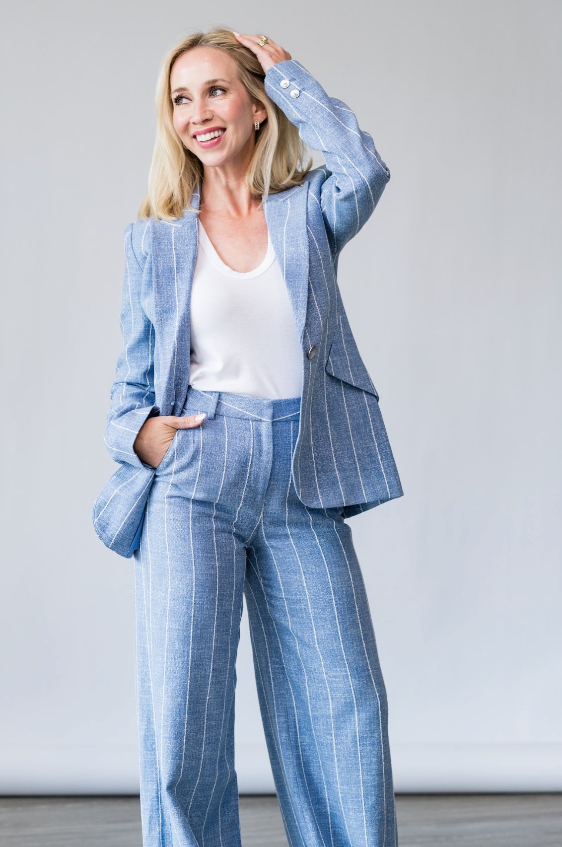 Chamberlain Blazer in Sky Blue - Lukka Boutique
