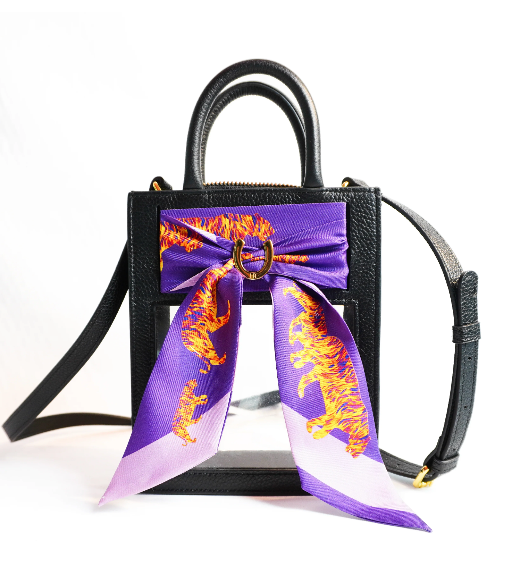 Mini Calista Clear Bag + Tiger Crossing Twilly - Lukka Boutique