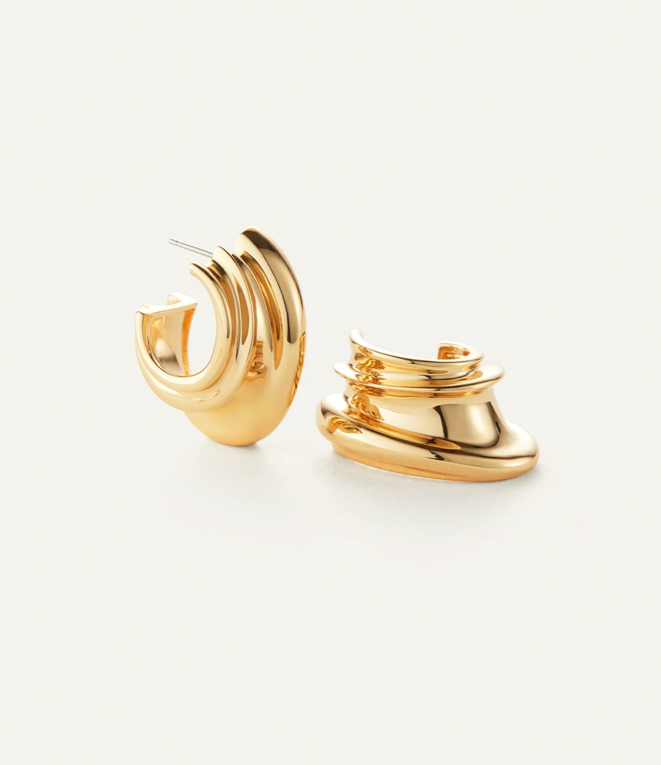 Leona Hoops in Gold - Lukka Boutique
