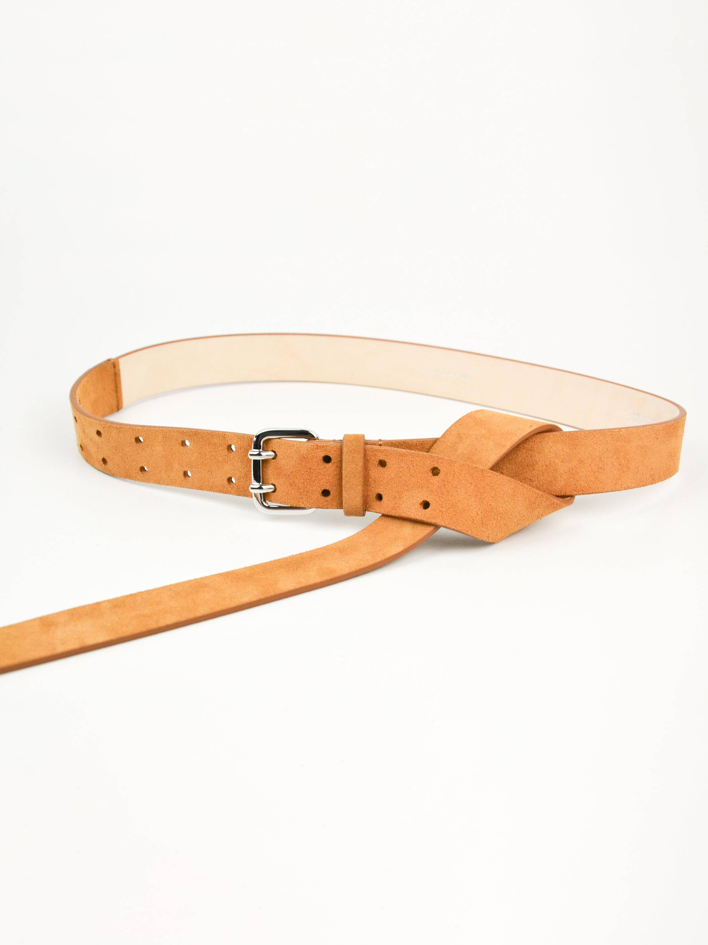 Mini Hutch Extra Long Suede Belt in Caramel - Lukka Boutique