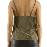 Carla Metallic Camisole in Gold - Lukka Boutique
