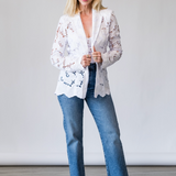 Clementine Blazer in White - Lukka Boutique