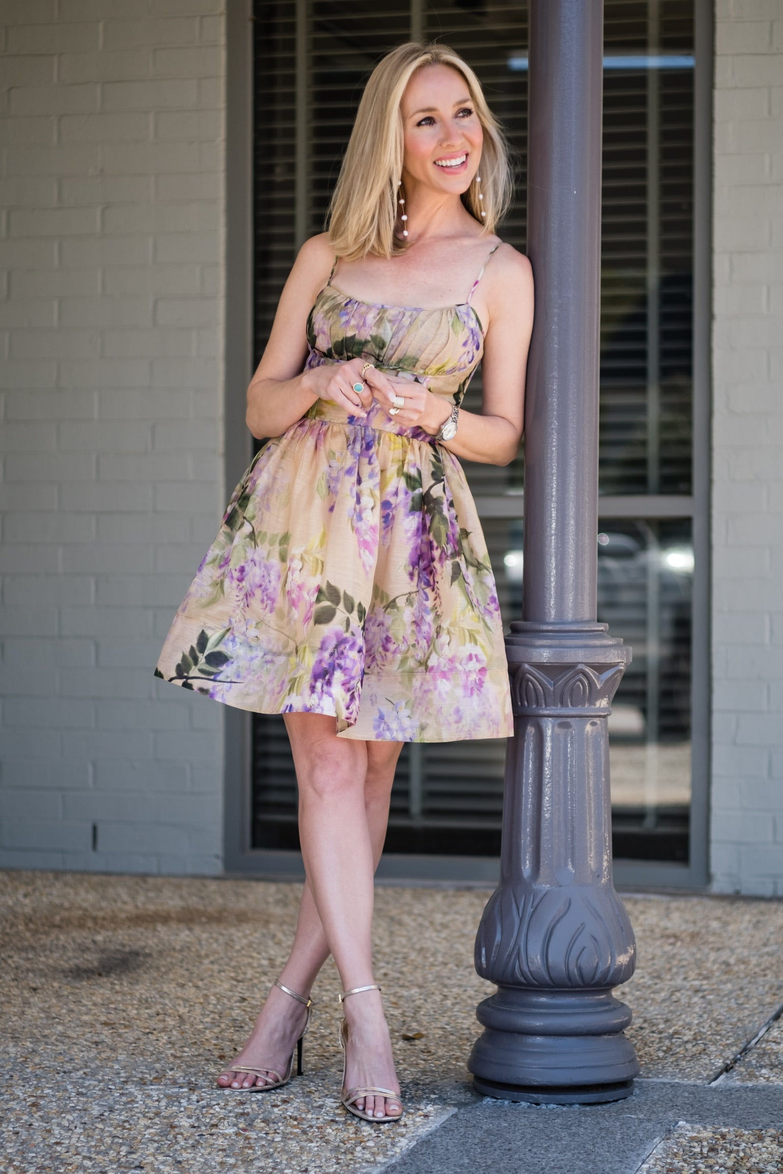Alba Mini Dress in Wisteria Ginger Root - Lukka Boutique