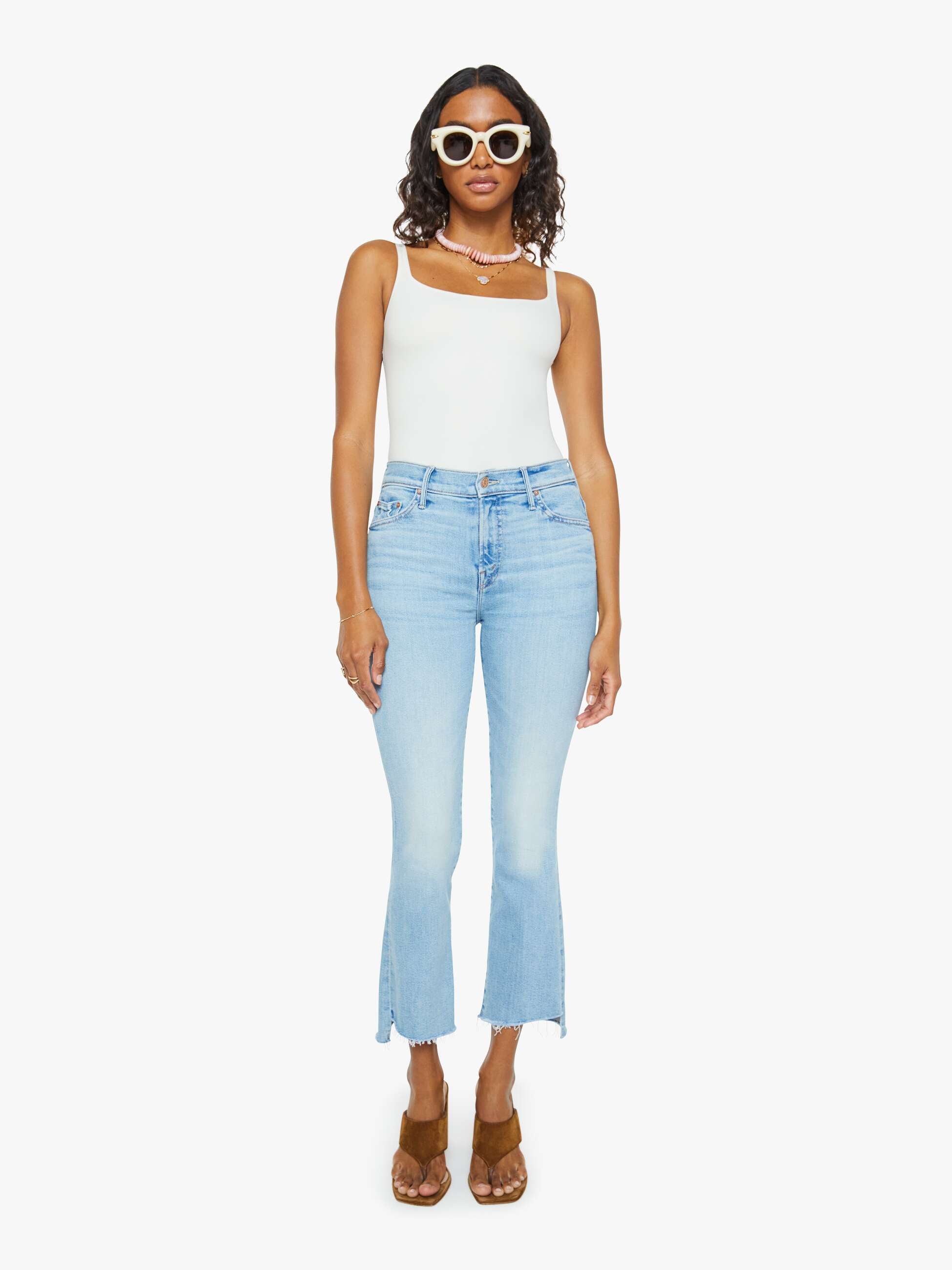 The Insider Crop Step Fray in Beaming - Lukka Boutique