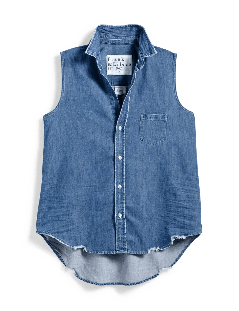 Fiona Sleeveless Button-up Shirt - Lukka Boutique
