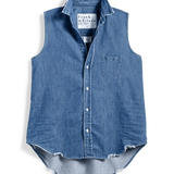 Fiona Sleeveless Button-up Shirt - Lukka Boutique