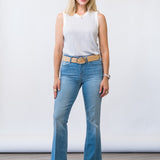 Muscle Crew Tee in Light Chambray - Lukka Boutique