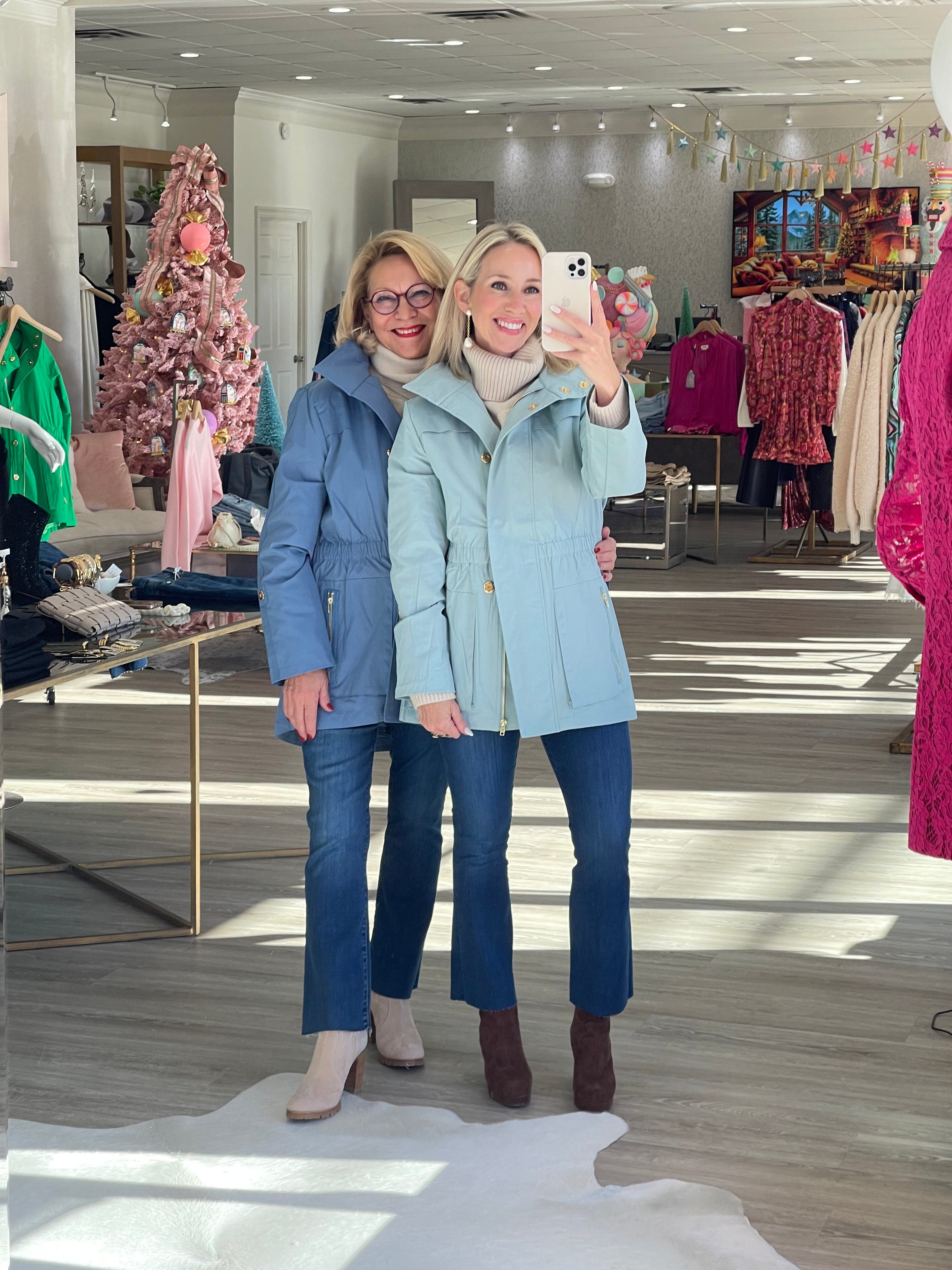 Tess Rain Jacket in French Blue-L - Lukka Boutique