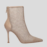 Gilda Booties in Nude Mesh - Lukka Boutique
