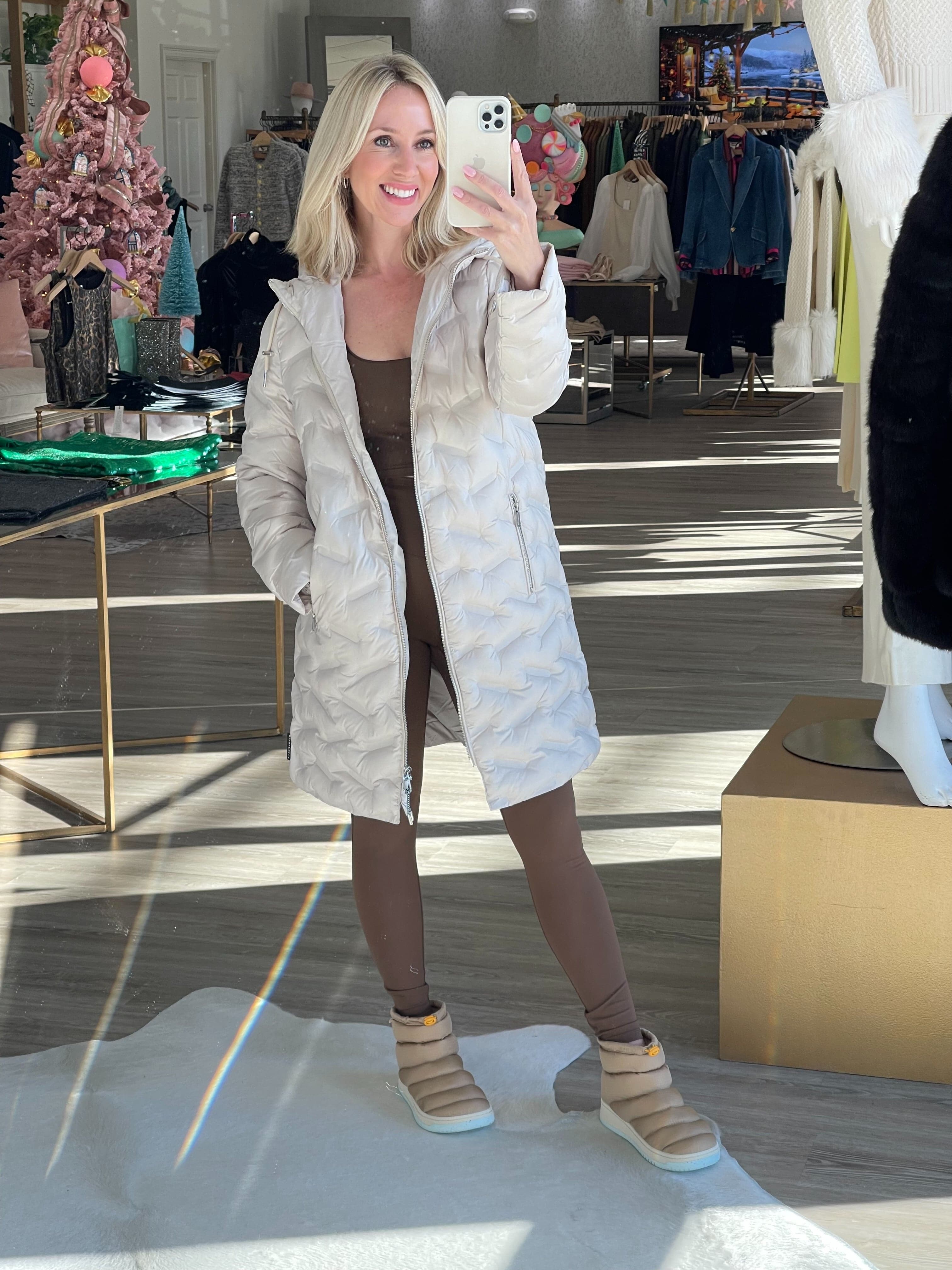 Hooded Coat With Zipper - Lukka Boutique