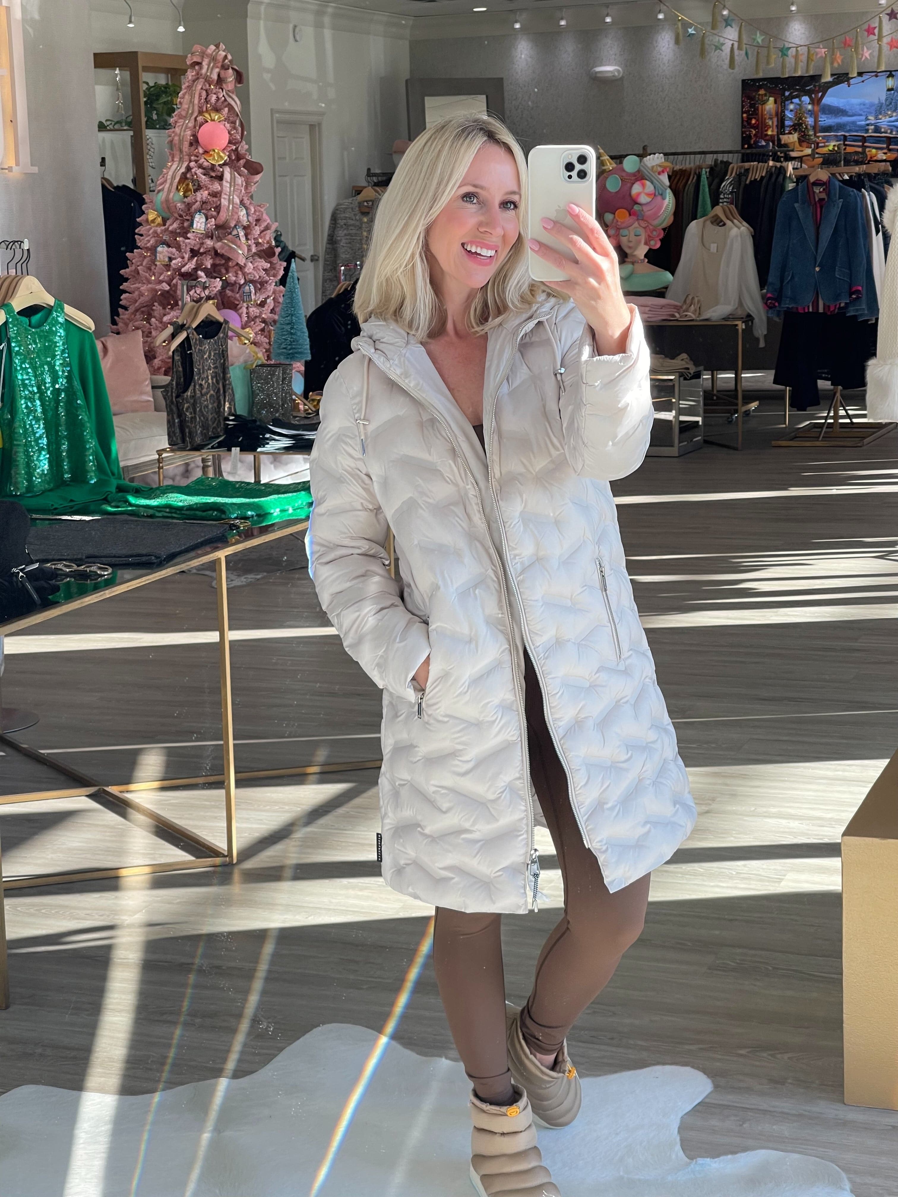 Hooded Coat With Zipper - Lukka Boutique