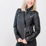Ryder Leather Jacket in Black - Lukka Boutique