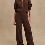 The Wide Leg Pant 28" in Coffee Bean Marl - Lukka Boutique