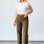 The Refined Pant in Tree Moss - Lukka Boutique