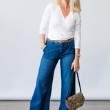 Long Sleeve Wrap Tee - Lukka Boutique