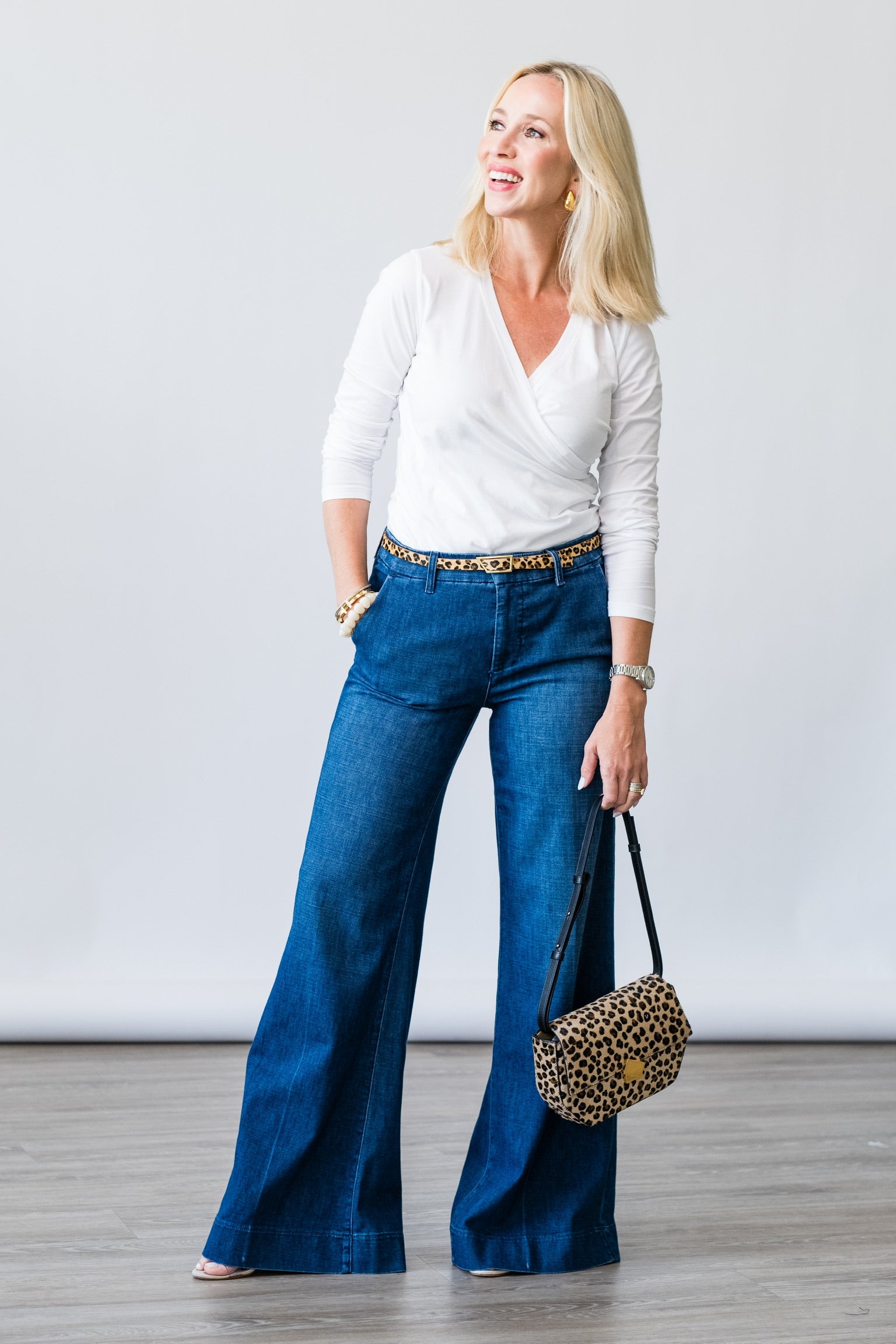 Long Sleeve Wrap Tee - Lukka Boutique
