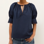 Lilianna Top in Naval - Lukka Boutique