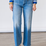 Patch Pocket Mid Rise Maven Ankle in Avant Gardener - Lukka Boutique