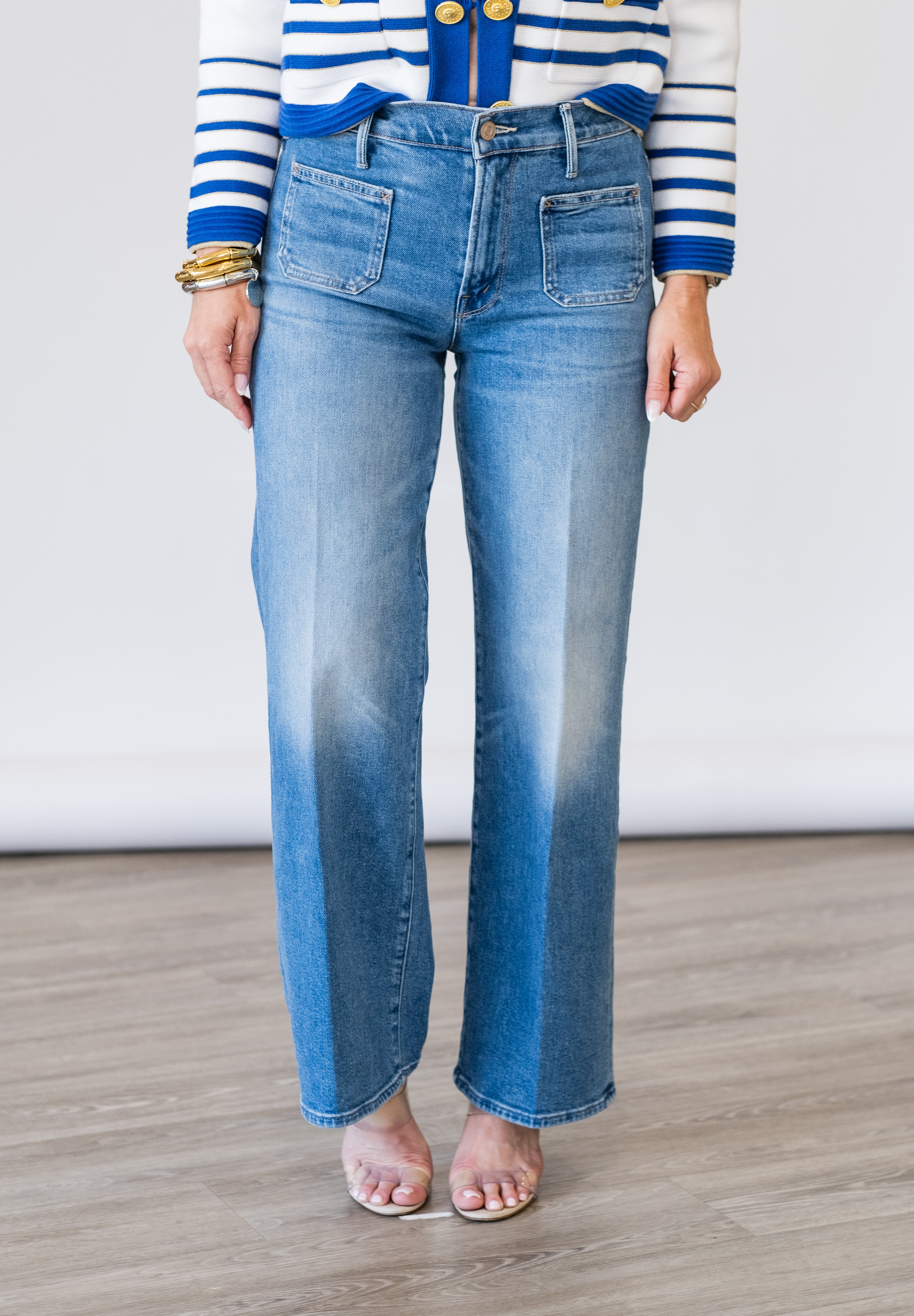 Patch Pocket Mid Rise Maven Ankle in Avant Gardener - Lukka Boutique
